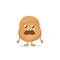 Vector funny cartoon cute smiling tiny potato isolated on white background. vegetable funky character