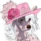 Vector funny cartoon hipster dog Chinese Crested breed