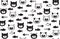 Vector funny cats and fishes seamless pattern.