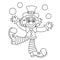 Vector Funny Clown Juggling