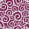 Vector Funny Dark Red geometric spiral shapes background pattern