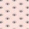Vector funny opened eyes pattern. Simple cute modern background with eyes. Contemporary stock design