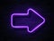 Vector Futuristic Sci Fi Modern Neon Violet Glowing Arrow