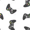 Vector gamepad icon. Game joystick for video games seamless pattern on a white background