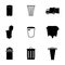 Vector garbage icons set