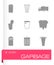 Vector garbage icons set