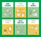 Vector gardening doodle icons card templates set illustration