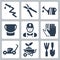 Vector gardening icons set