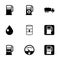 Vector gas station icon set