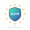 Vector GDPR concept illustration on white background