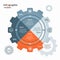 Vector gear circle infographic template for business and industry