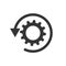 Vector gear reload icon with arrow