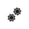 vector gears - cogs icon - settings symbol, industrial element isolated