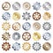 Vector gears icons set.