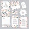 Vector gentle wedding cards template