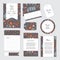 Vector gentle wedding cards template