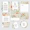 Vector gentle wedding cards template