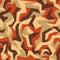 Vector geometric camouflage, seamless texture. Urban uniform. Orange modern camo pattern