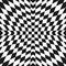 Vector geometric checkered pattern. Op art style ornament.