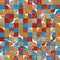 Vector geometric colorful textile abstract seamless pattern, jolly carpet tiles.