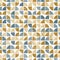 Vector geometric colorful textile abstract seamless pattern, worn jolly mosaic canvas.