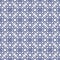 Vector geometric floral ornamental seamless pattern. Blue serenity.