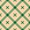 Vector geometric grid ornament. Seamless pattern. Dark green and beige colors