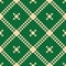 Vector geometric grid ornament. Seamless pattern. Dark green and beige colors