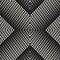 Vector geometric halftone seamless pattern with small lines. Black and white