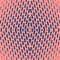 Vector geometric halftone seamless pattern with small lines. Blue and coral