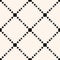 Vector geometric ornament pattern with squares, jagged shapes, arrows, grid