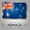 Vector geometric polygonal Australia, flag.