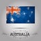 Vector geometric polygonal Australia, flag.