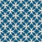 Vector geometric seamless pattern with crosses, grid, lattice. Blue and white