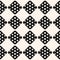 Vector geometric seamless pattern with polka dots, checkered tiles, squares