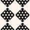 Vector geometric seamless pattern with polka dots, checkered tiles, squares