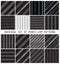 Vector geometric seamless pattern set. Repeating striped line ab