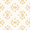 Vector geometric traditional folk ornament. Yellow and white seamless pattern