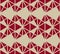 Vector geometric triangles pattern. Elegant burgundy and gold seamless texture