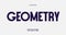 Vector geometry font bold style