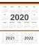 Vector german circle calendars 2020, 2021, 2022