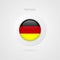 Vector German flag sign. Isolated Germany circle symbol. European Union country illustration icon for