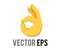 Vector gesture finger okay icon, represents yes, correct, good