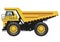 Vector Giant Yellow Dump Truck Isolated On A White Background.