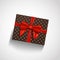 Vector Gift Box with Red Ribbon . Realistic Vector Present in Gift Packaging. Greeting Card Template
