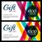 Vector gift card, abstract watercolor stripes and splashes backg