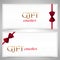 Vector gift vouchers with red bows