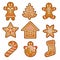 Vector ginger cookie set