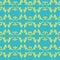 Vector glamourous decorative rococo turquoise and yellow decorative elements seamless repeat pattern