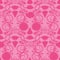 Vector glamourous Halloween with pink skull seamless repeat pattern